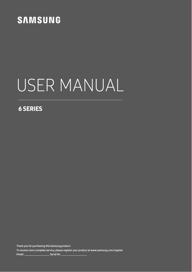 Página 1 del manual Manual de usuario Samsung UE49MU6225K