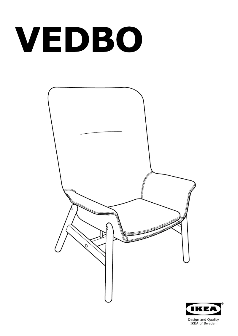 Page 1 de la notice Manuel utilisateur Ikea VEDBO 704.241.33