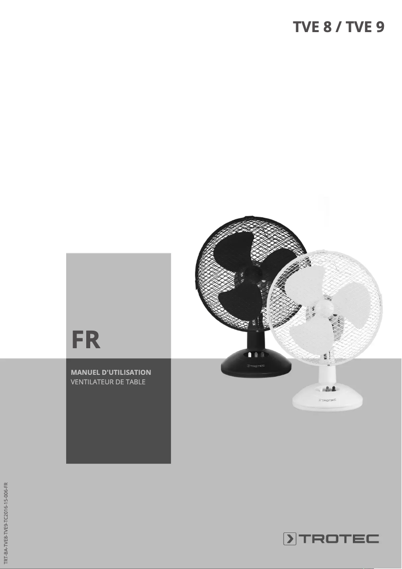 Page 1 de la notice Manuel utilisateur Trotec TVE 8