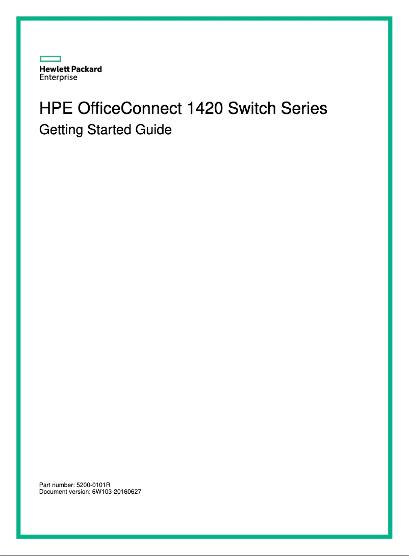 Page 1 de la notice Manuel utilisateur HP 1420-24G