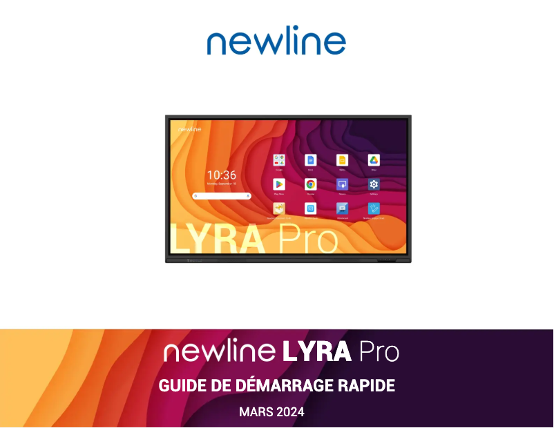 Page 1 de la notice Manuel utilisateur Newline TT-9823QA