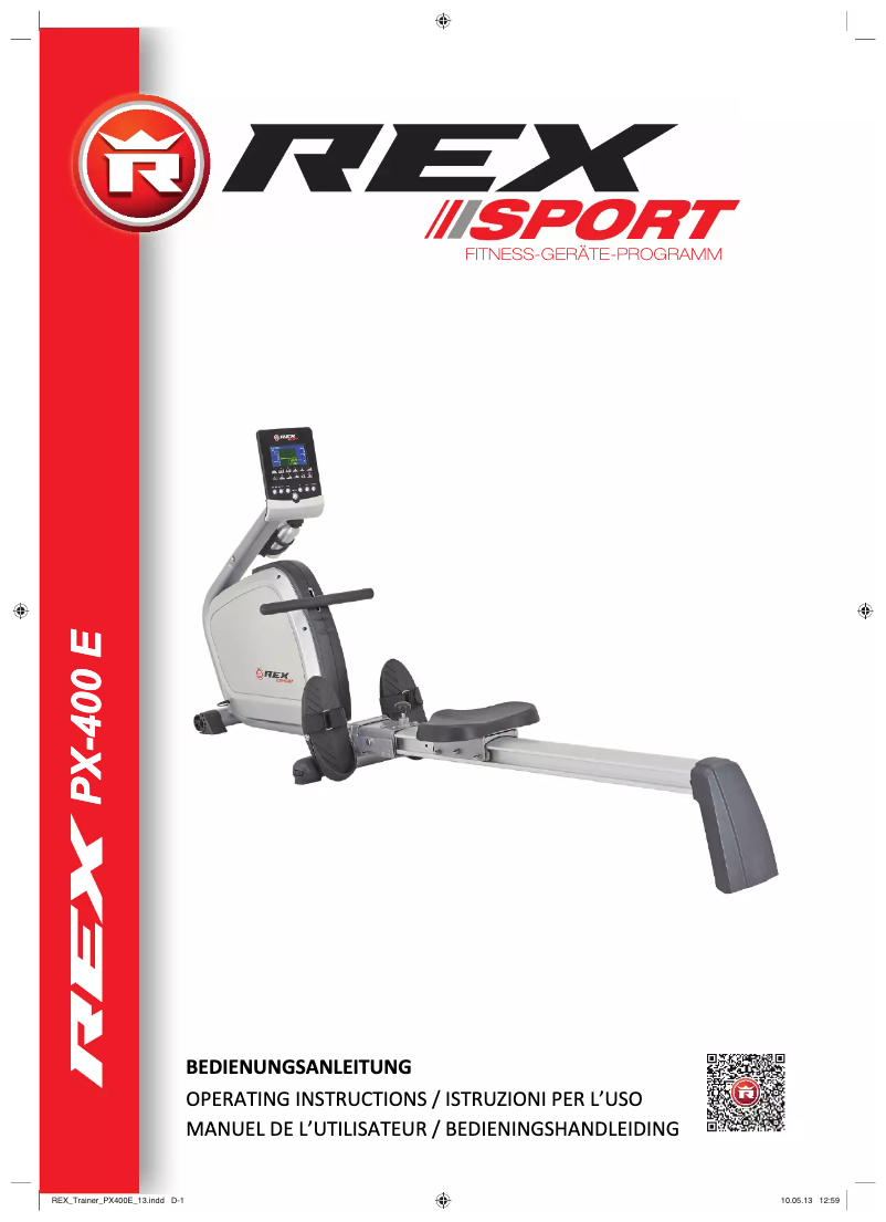 Page 1 de la notice Manuel utilisateur Rex PX-400 E