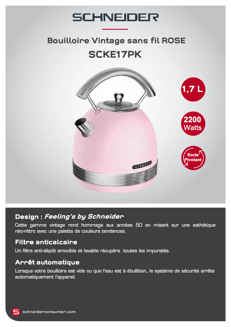 Página 1 del manual Ficha técnica Schneider SCKE17P