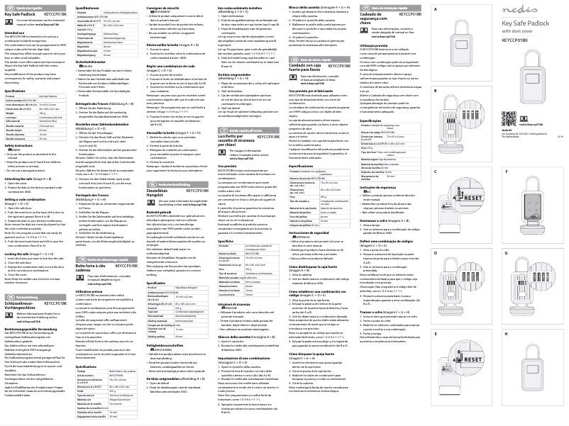 Page 1 de la notice Manuel utilisateur Nedis KEYCCP01BK