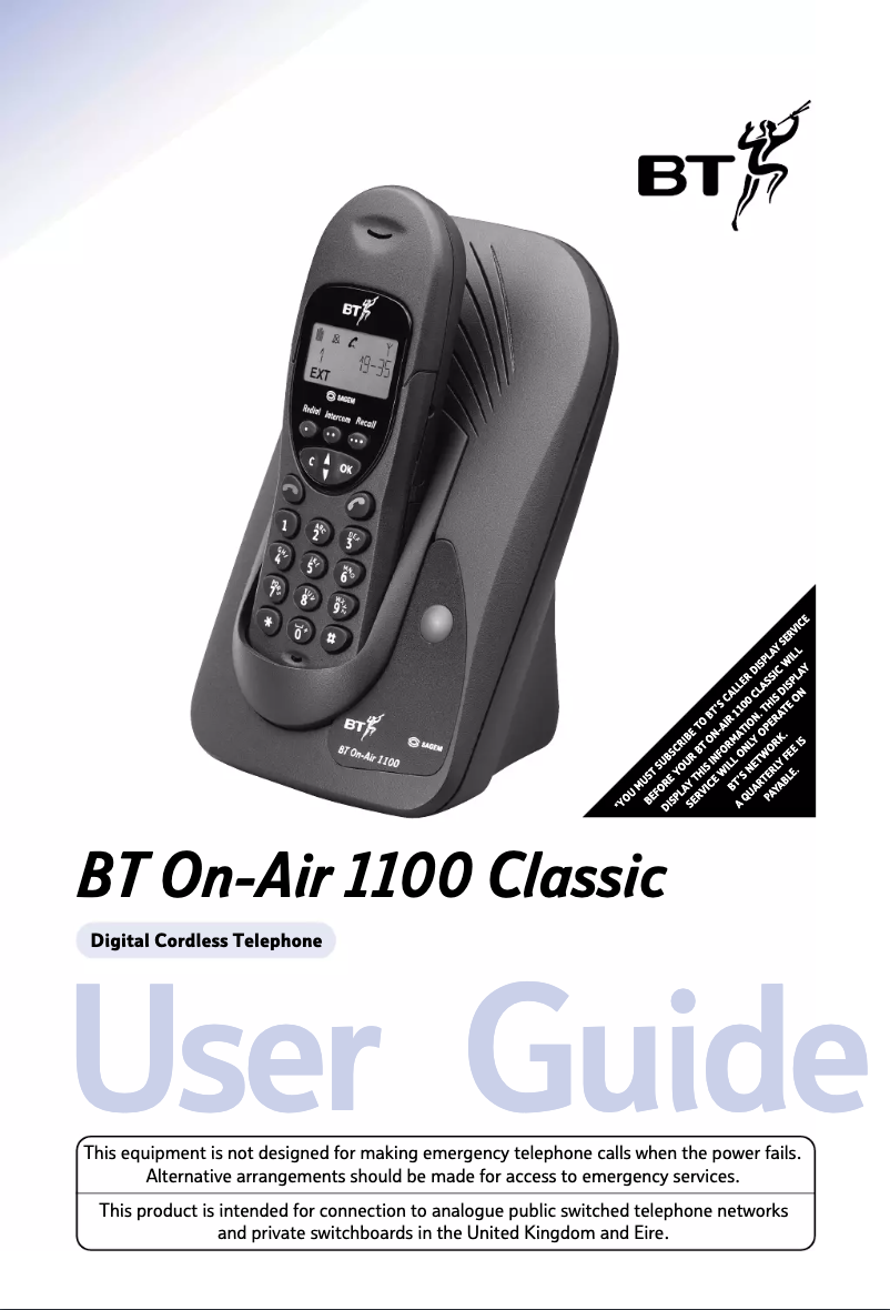 Imagen de la primera página del manual del dispositivo On-Air 1100 Classic