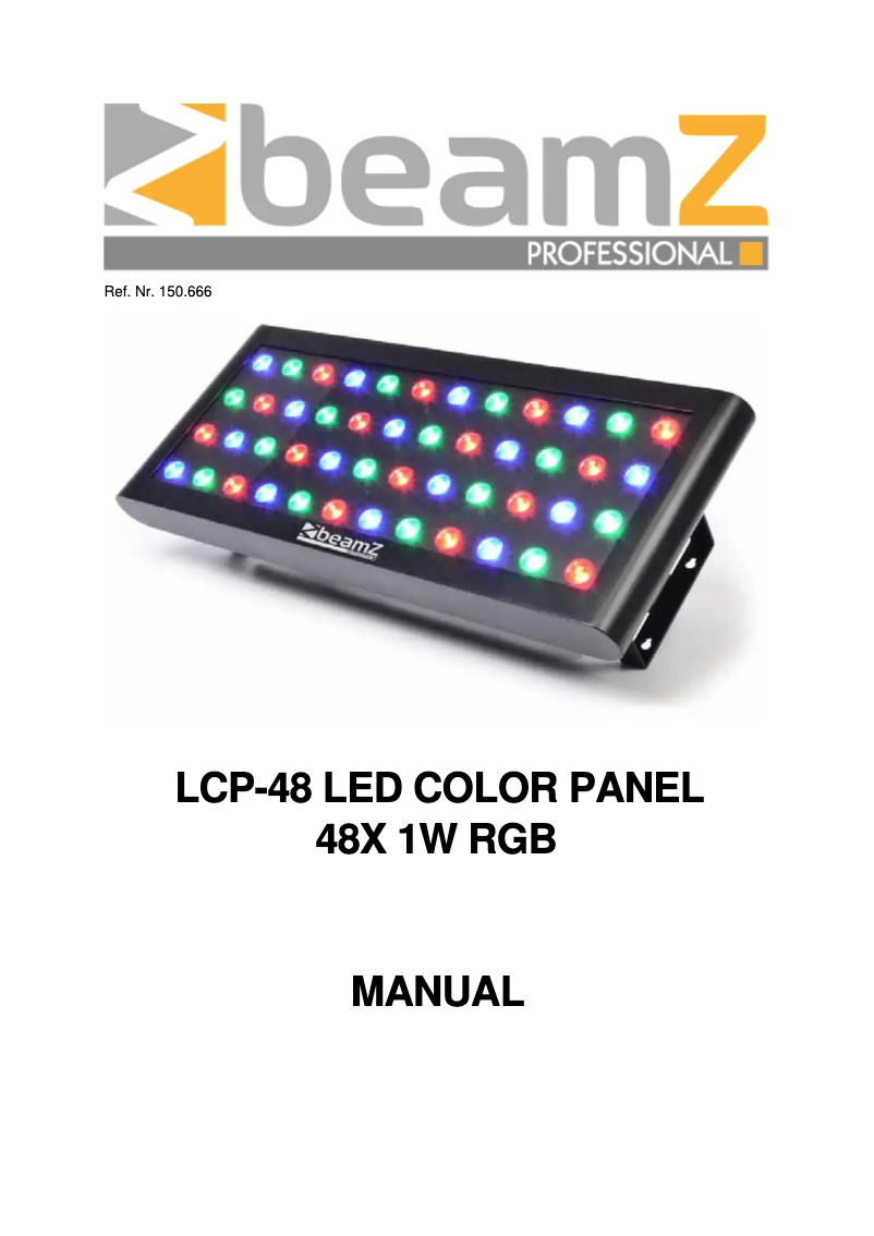 Page 1 de la notice Manuel utilisateur BeamZ LCP-48