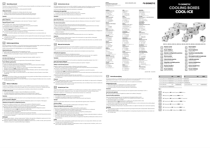 Página 1 del manual Manual de usuario Dometic Cool-Ice WCI 22