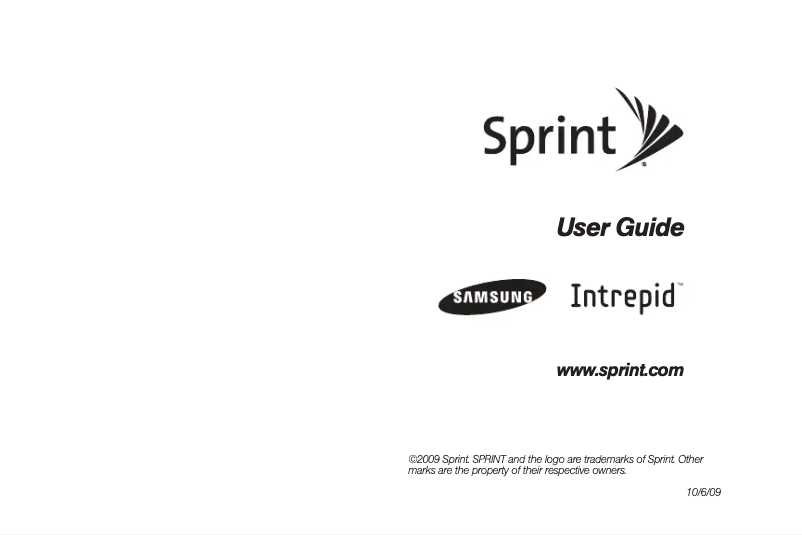 Page 1 de la notice Manuel utilisateur Samsung Intrepid