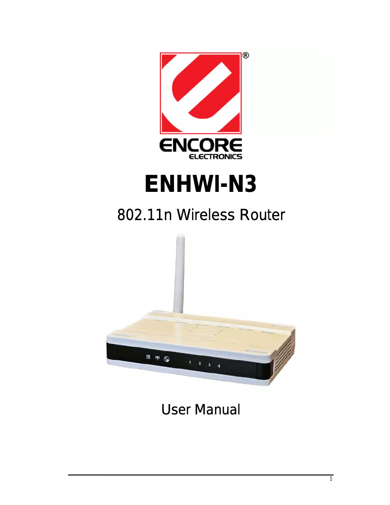 Página 1 del manual Manual de usuario ENCORE N150