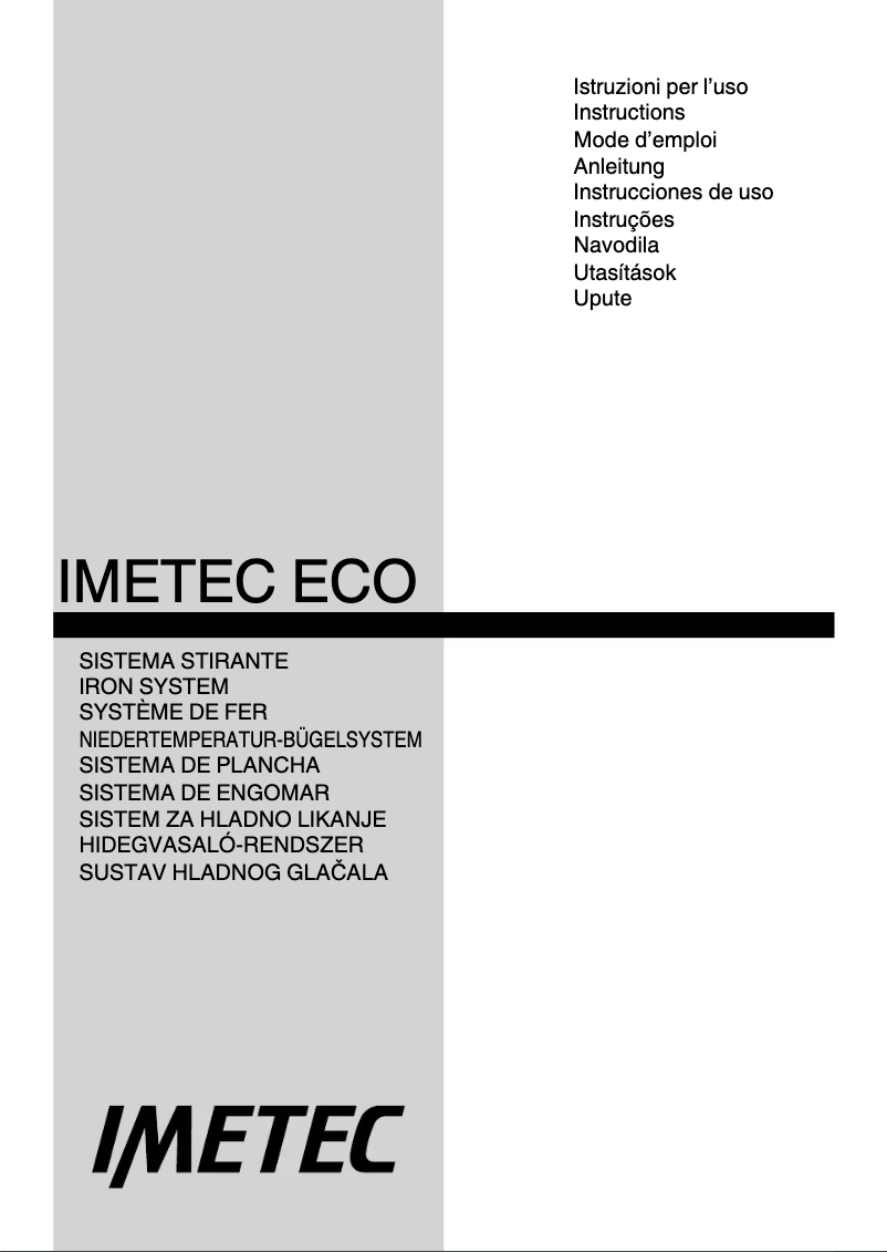 Página 1 del manual Manual de usuario Imetec ECO COMPACT