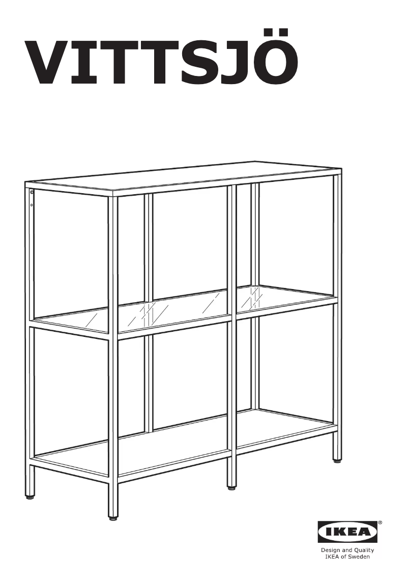 Page 1 de la notice Instructions / montage Ikea VITTSJO