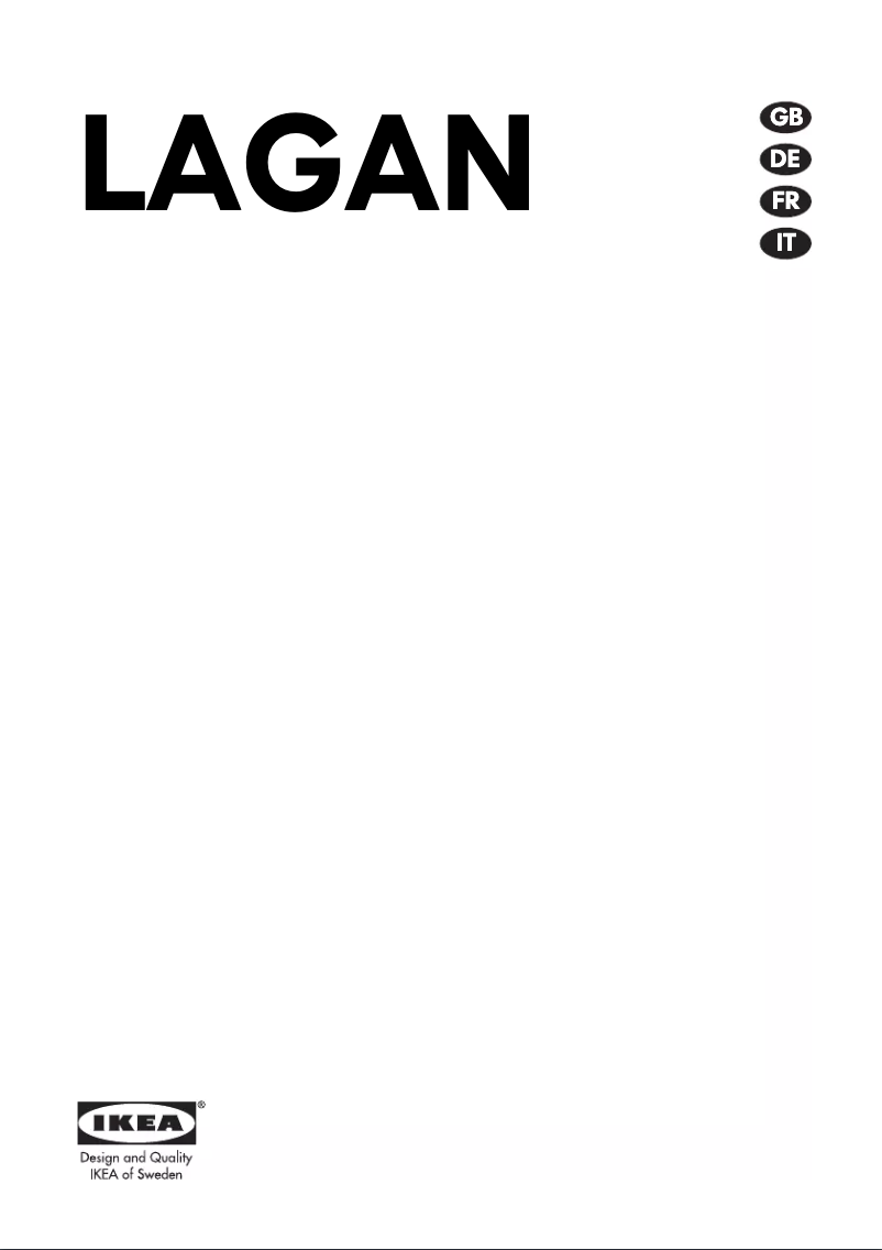 Page 1 de la notice Manuel utilisateur Ikea Lagan DW60