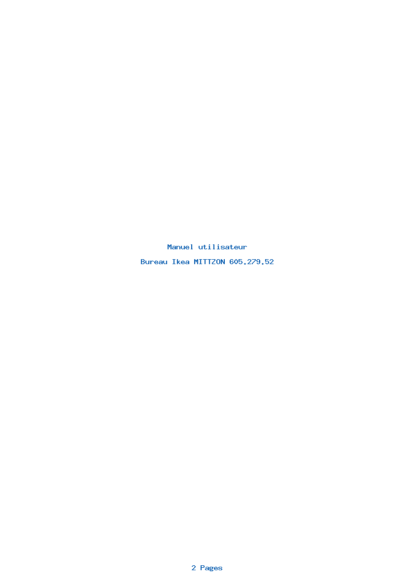 Page 1 de la notice Manuel utilisateur Ikea MITTZON 605.279.52