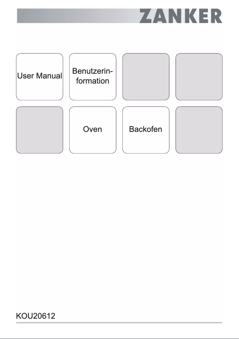 Page 1 de la notice Manuel utilisateur Zanker KOU20612XK