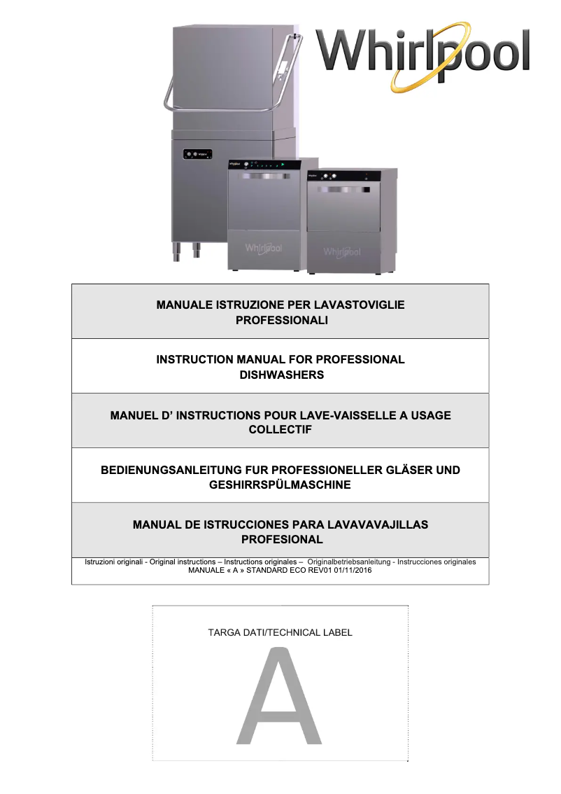 Página 1 del manual Manual de usuario Whirlpool SDD 54 USPP