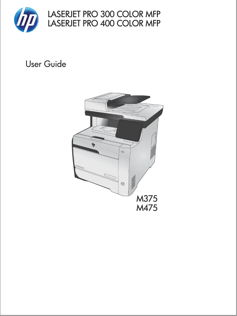 Page 1 de la notice Manuel utilisateur HP LaserJet Pro M475dw