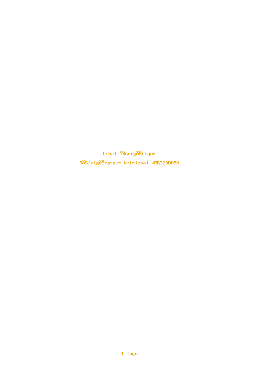 Image de la première page du manuel de l'appareil WRB329DMBM