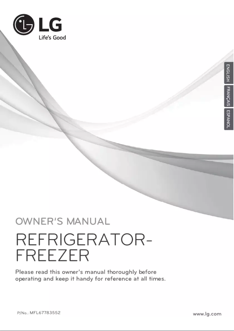 Page 1 de la notice Manuel utilisateur LG GN-F559BSDU