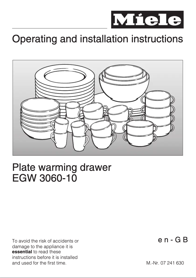 Page 1 de la notice Manuel utilisateur Miele EGW 3060-10