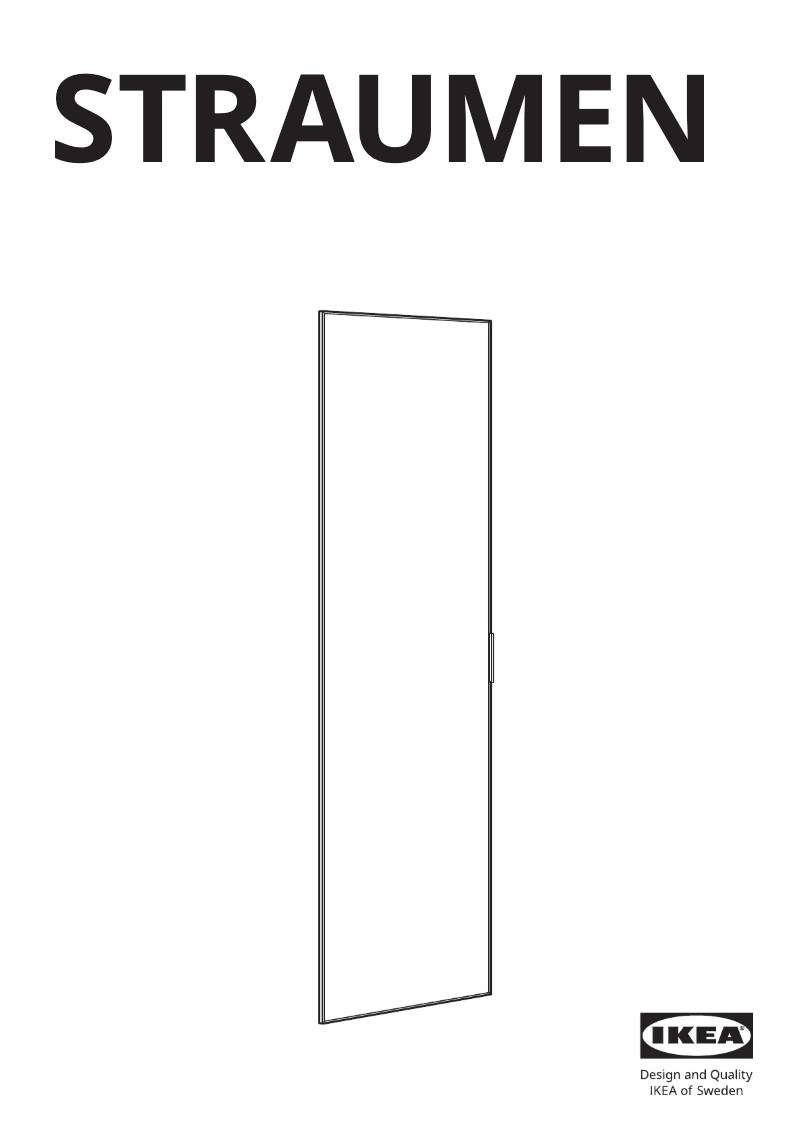 Page 1 de la notice Manuel utilisateur Ikea STRAUMEN 704.978.22