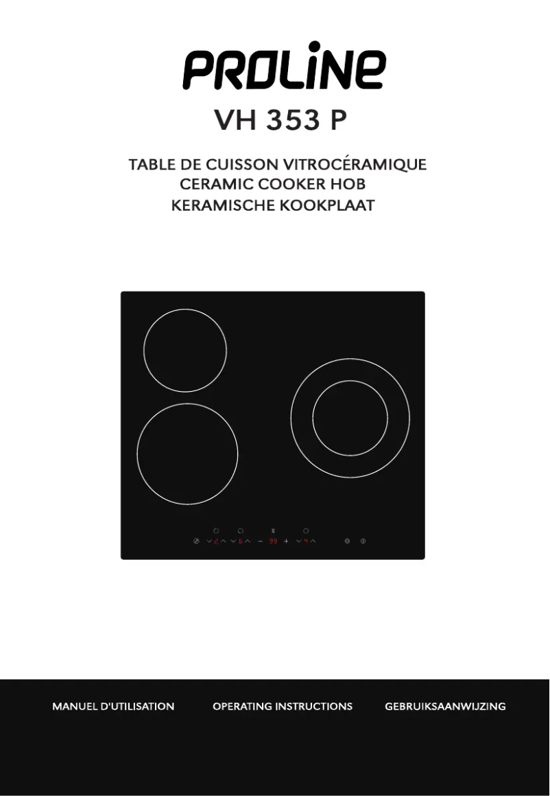 Page 1 de la notice Manuel utilisateur Proline VH353P