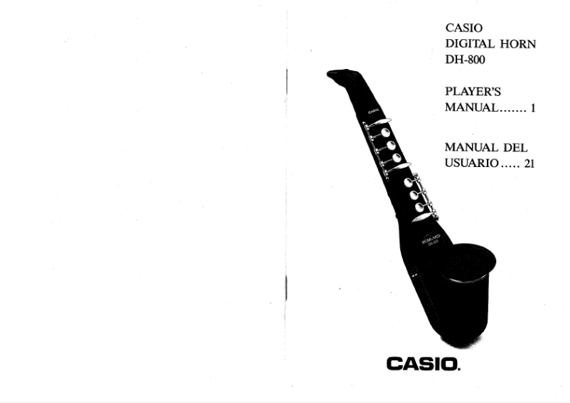 Page 1 de la notice Manuel utilisateur Casio DH-800