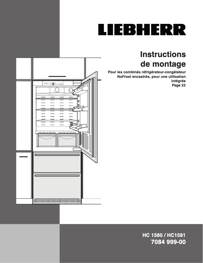 Page 1 de la notice Guide d'installation Liebherr HC1581