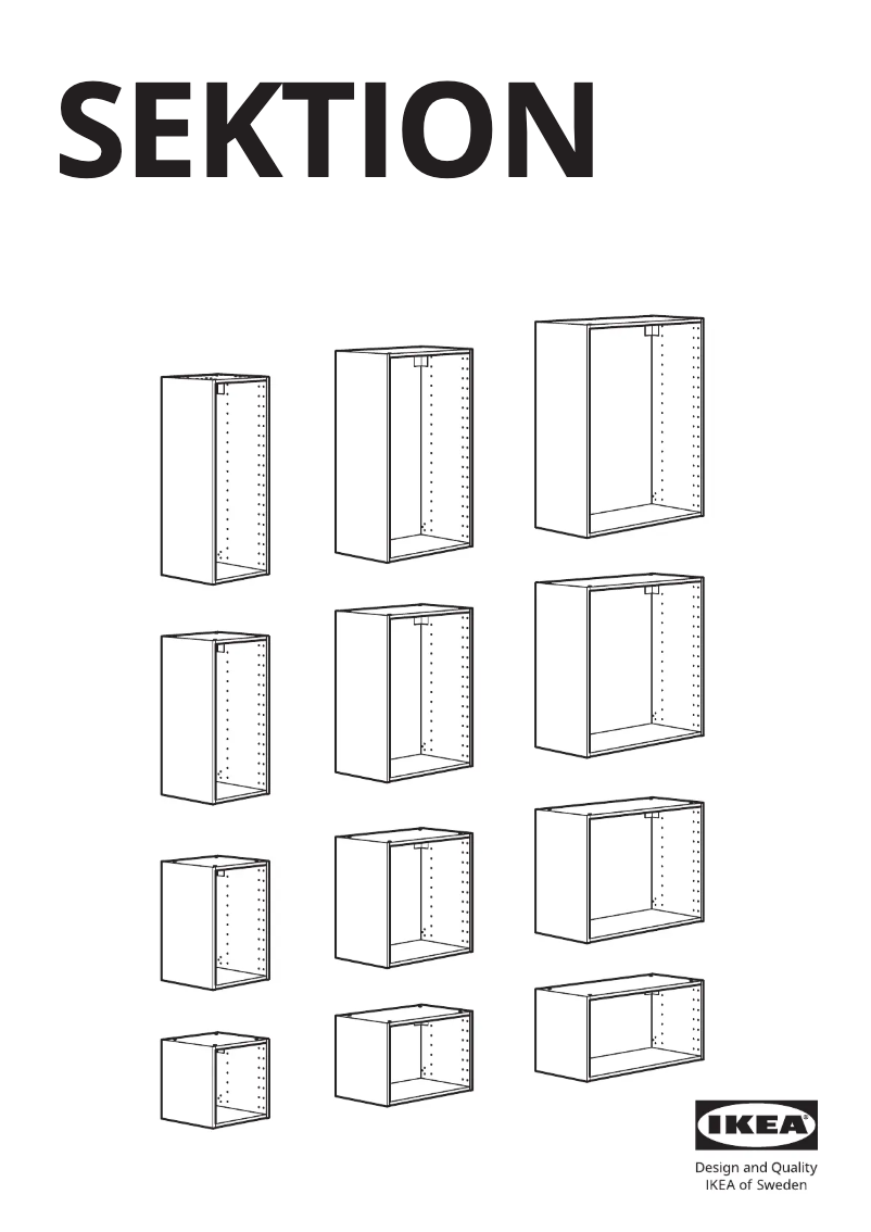 Page 1 de la notice Manuel utilisateur Ikea SEKTION 102.654.72
