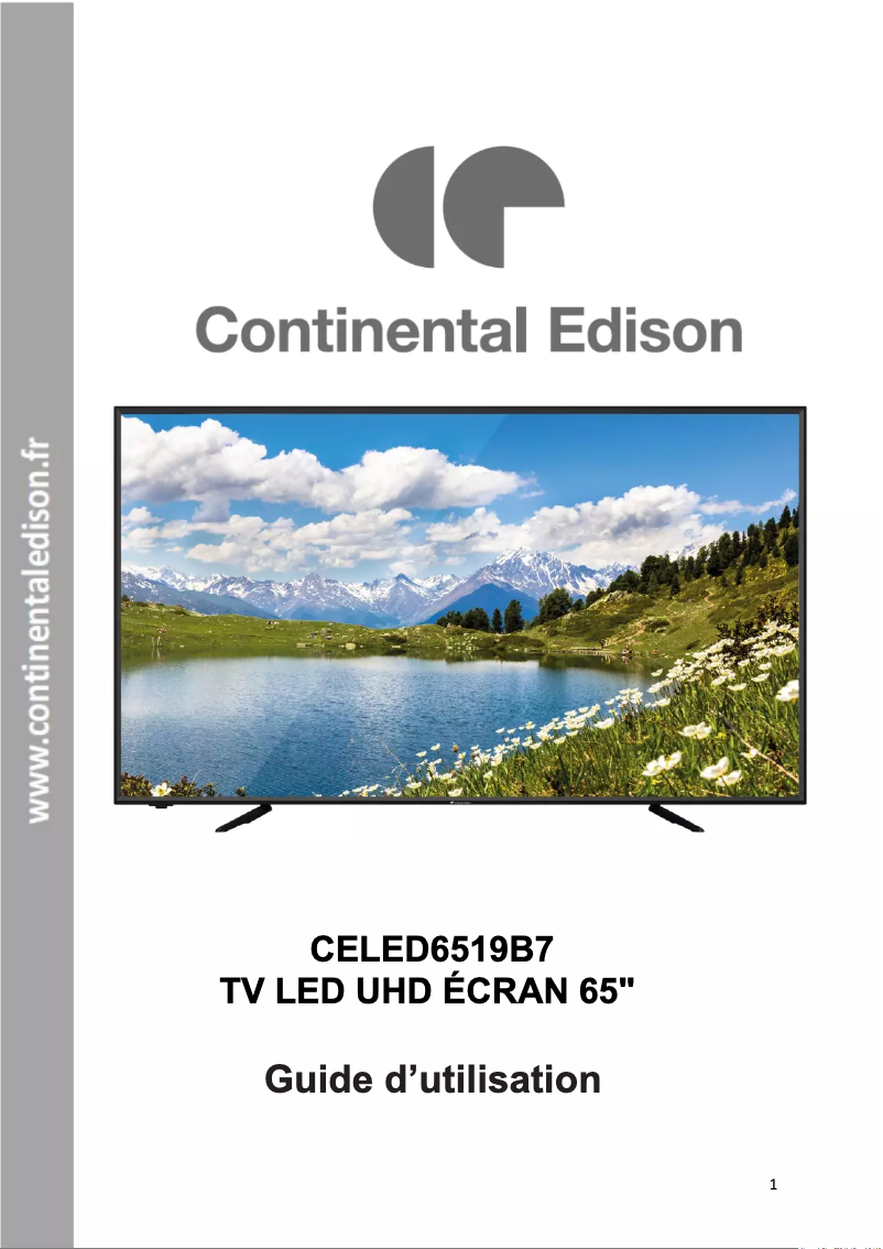 Page 1 de la notice Manuel utilisateur Continental Edison CELED6519B7
