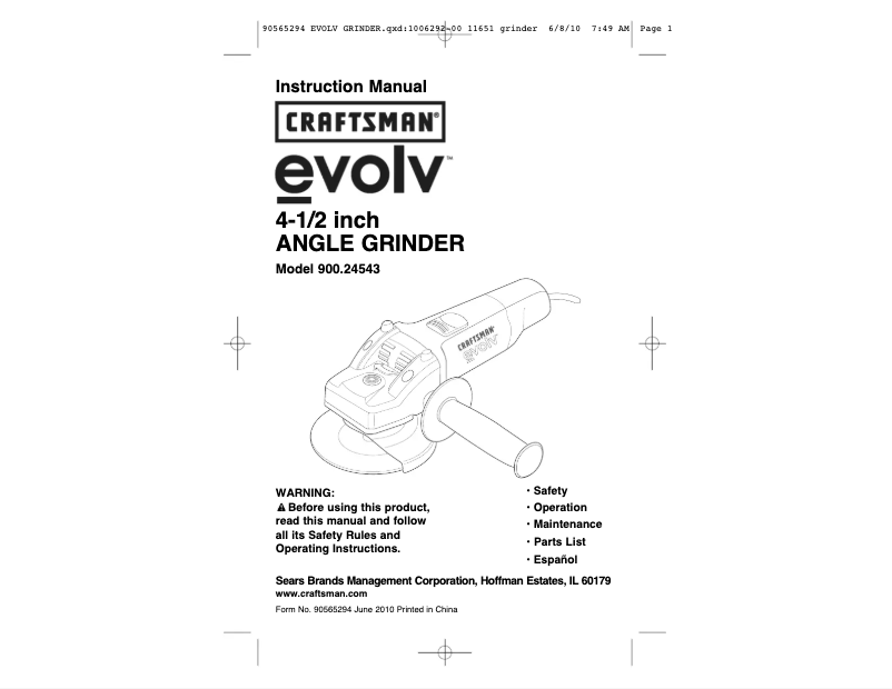 Page 1 de la notice Manuel utilisateur Black & Decker 24543