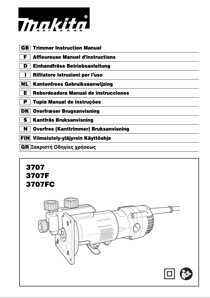 Page 1 of the manual User Manual Makita 3707FC