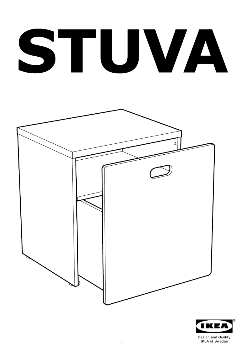 Page 1 de la notice Instructions / montage Ikea Stuva