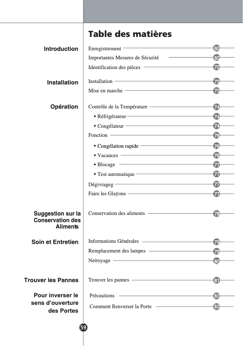 Page 1 of the manual User Manual LG GC-B399BSQW