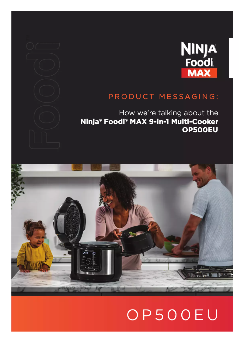 Page 1 of the manual Technical Sheet Ninja Foodi Max OP500EU