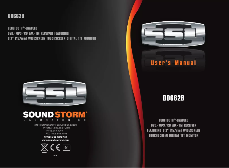 Page 1 of the manual User Manual SSL DD662B