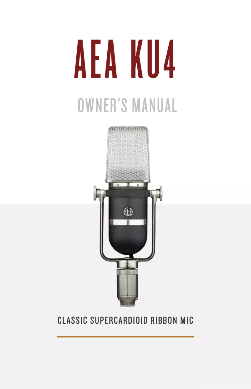 Page 1 de la notice Manuel utilisateur AEA KU4