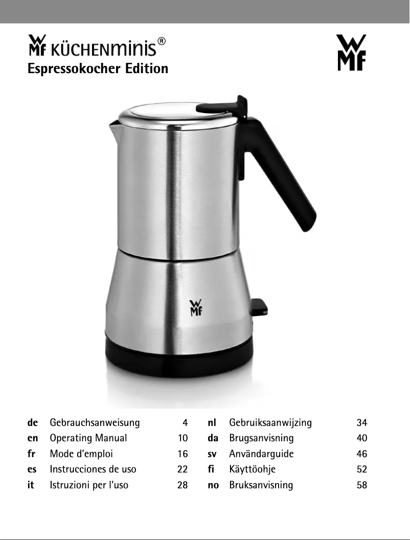 Page 1 de la notice Manuel utilisateur WMF KITCHENminis 04.1241.0012