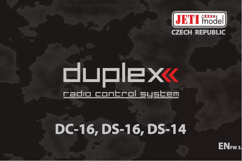 Page 1 de la notice Manuel utilisateur JETI JDEX-TDS16-CLR