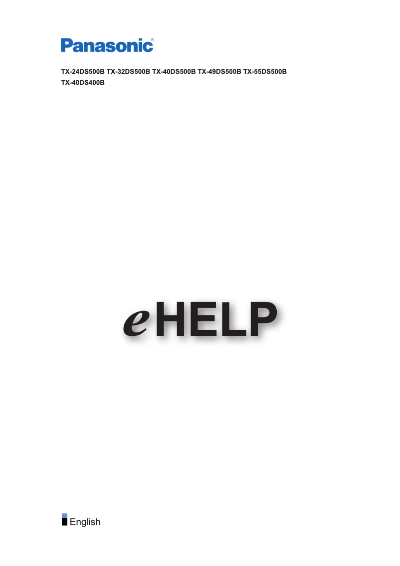 Page 1 de la notice Mode d'emploi Panasonic TX-40DS500