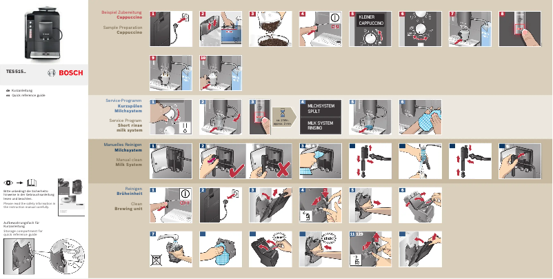 Page 1 de la notice Manuel utilisateur Bosch VeroCafe LattePro TES51551DE