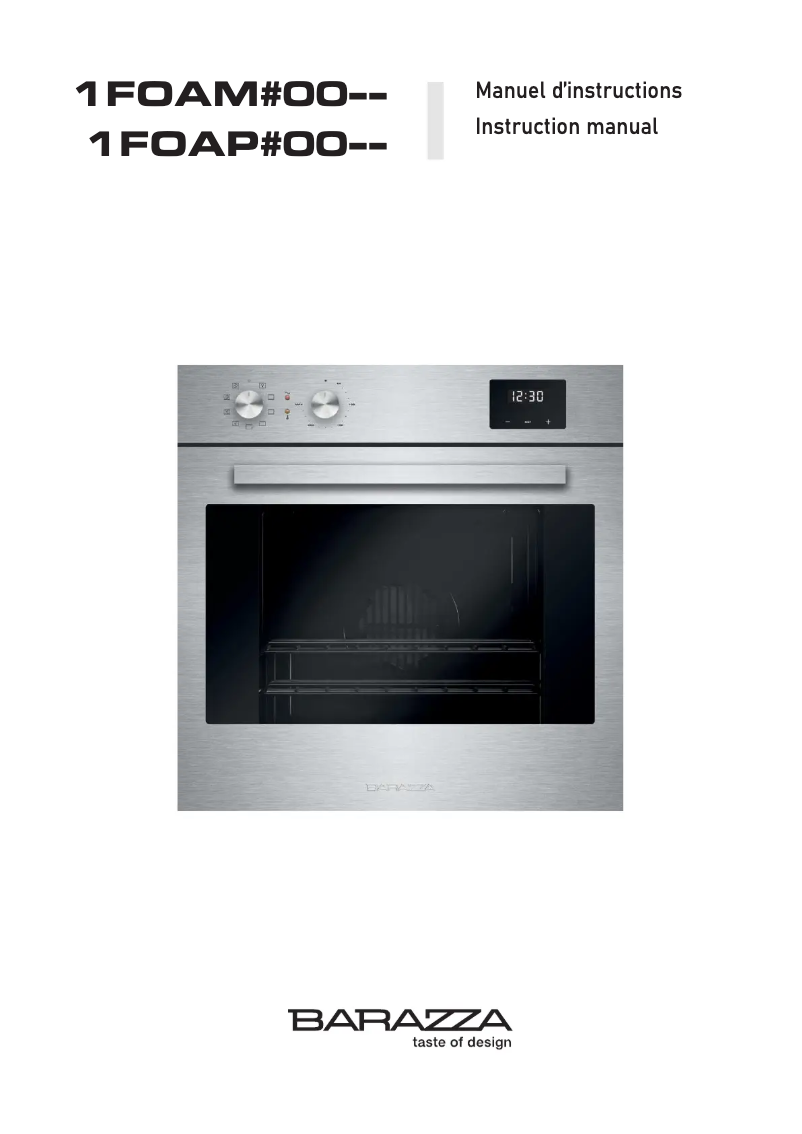 Page 1 de la notice Manuel utilisateur Barazza 1FOAM