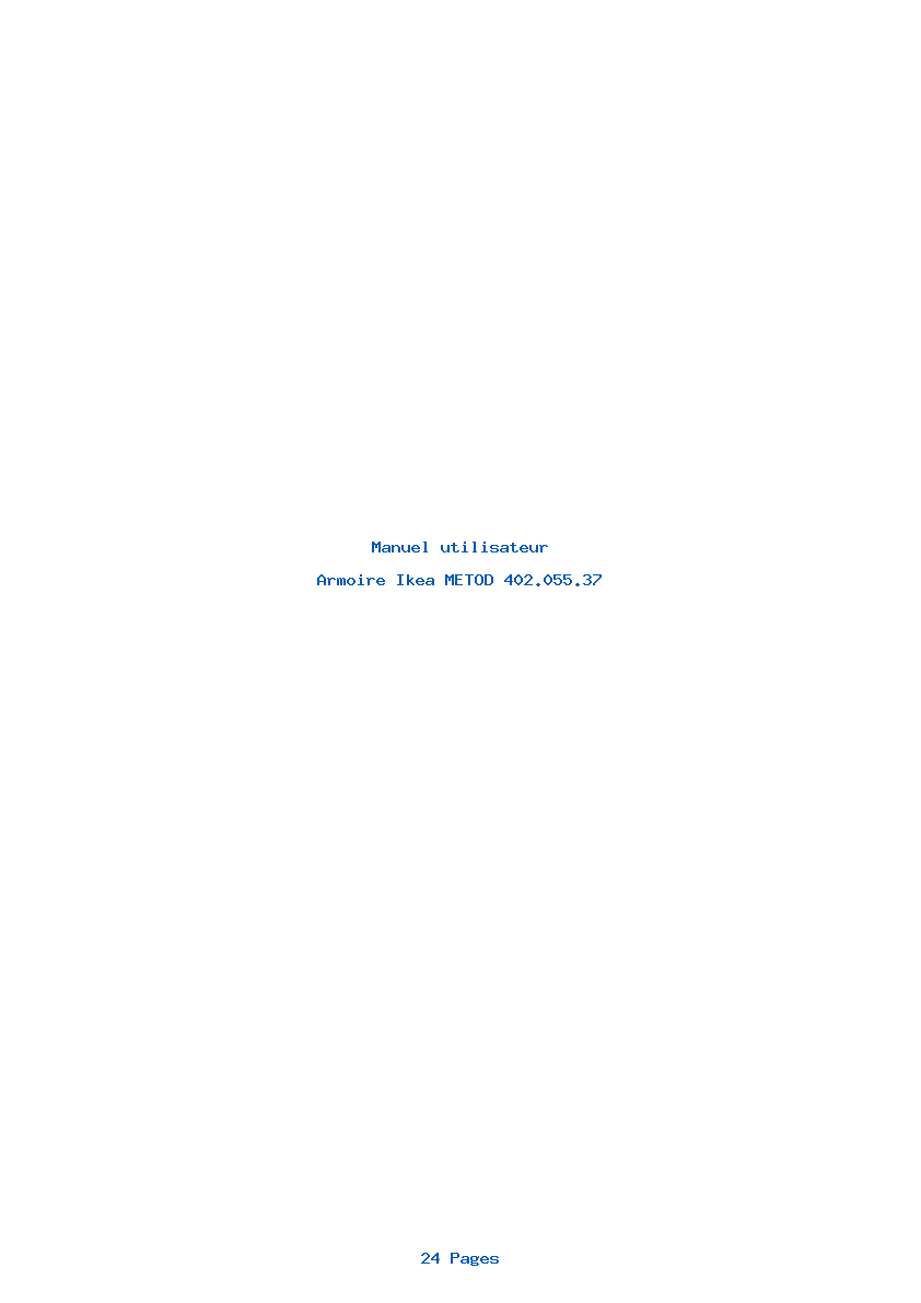 Page 1 de la notice Manuel utilisateur Ikea METOD 402.055.37