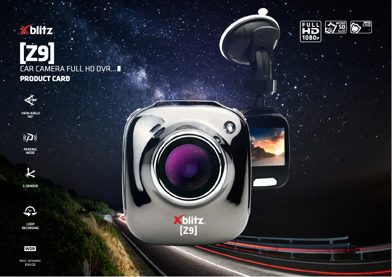 Page 1 de la notice Fiche technique Xblitz Z9