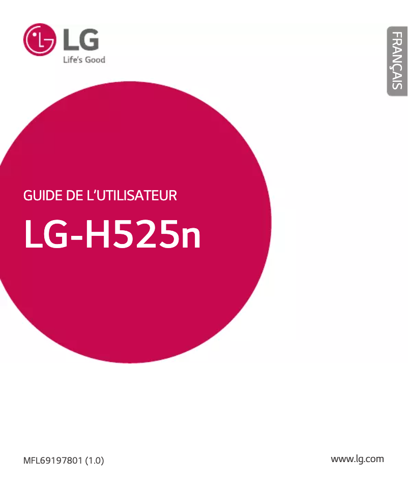Page 1 de la notice Manuel utilisateur LG G4c