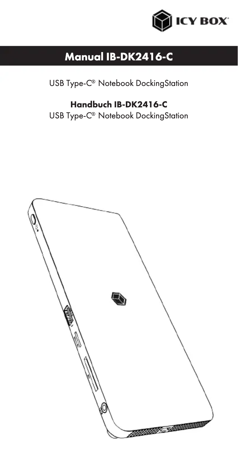 Page 1 de la notice Manuel utilisateur Icy Box IB-DK2416-C