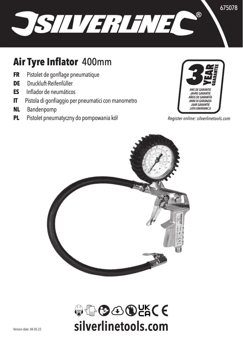 Page 1 de la notice Manuel utilisateur Silverline 675078