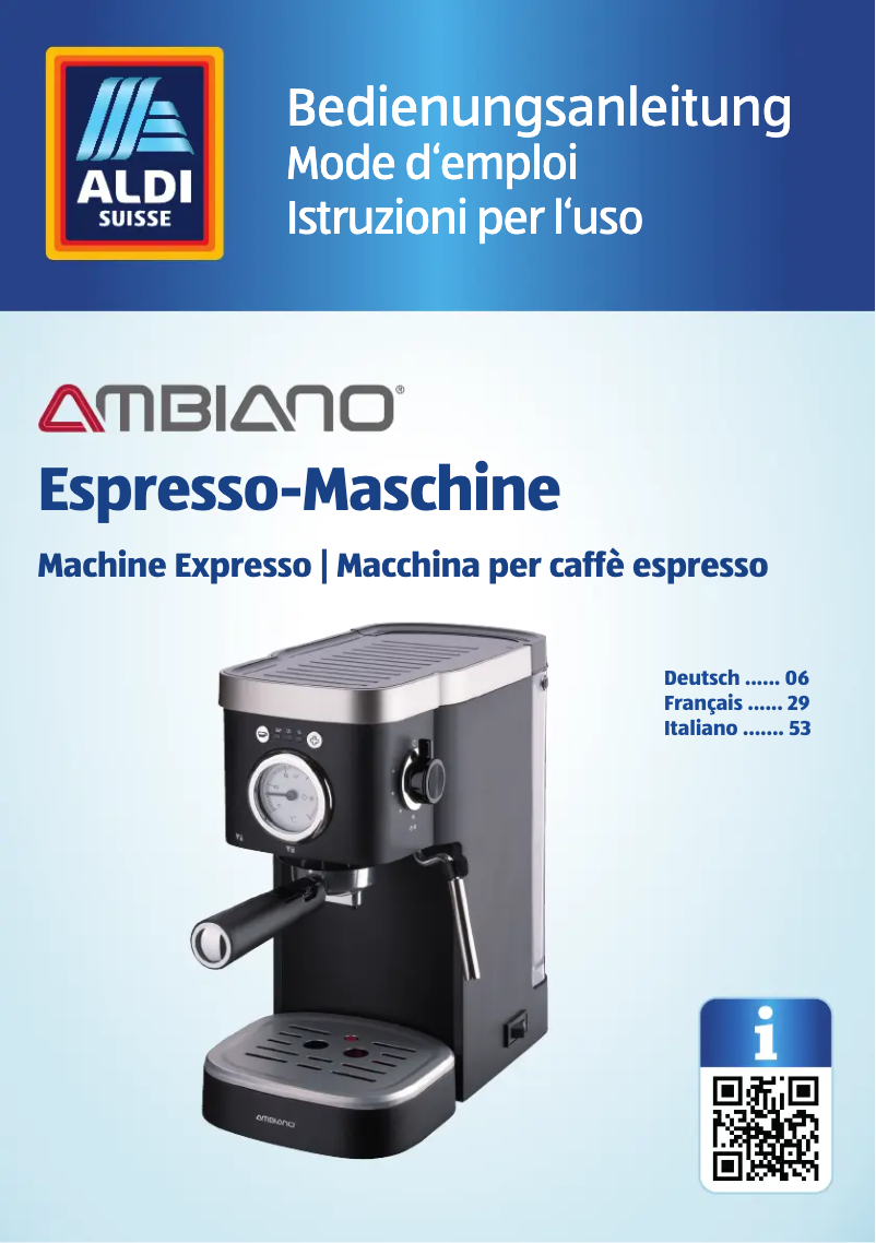 Page 1 de la notice Manuel utilisateur Ambiano GT-EM-02