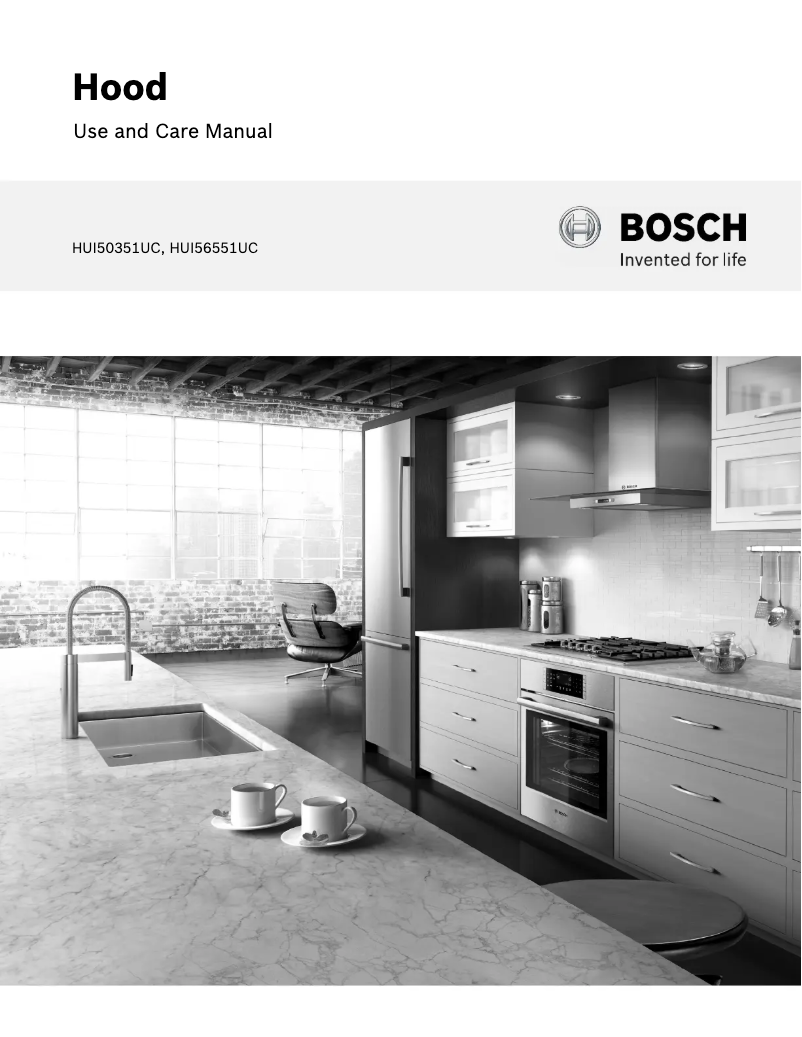 Page 1 of the manual Technical Sheet Bosch HUI50351UC