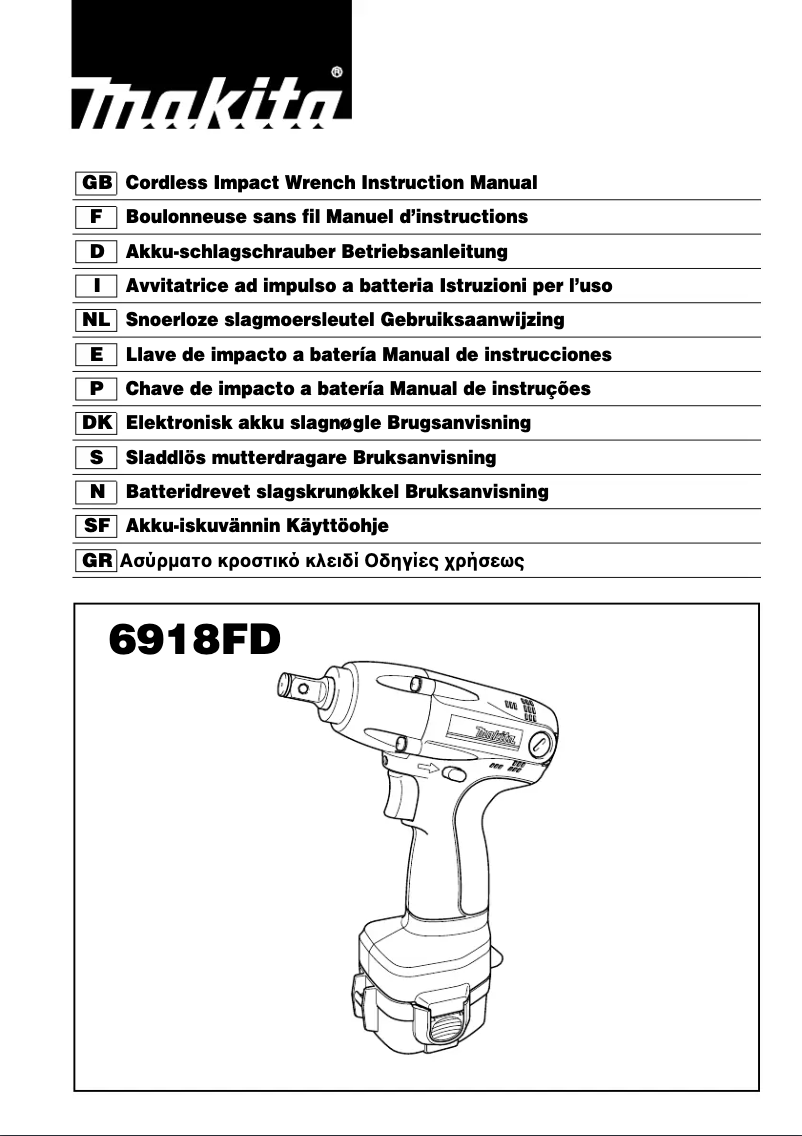 Page 1 de la notice Manuel utilisateur Makita 6918FDWDE