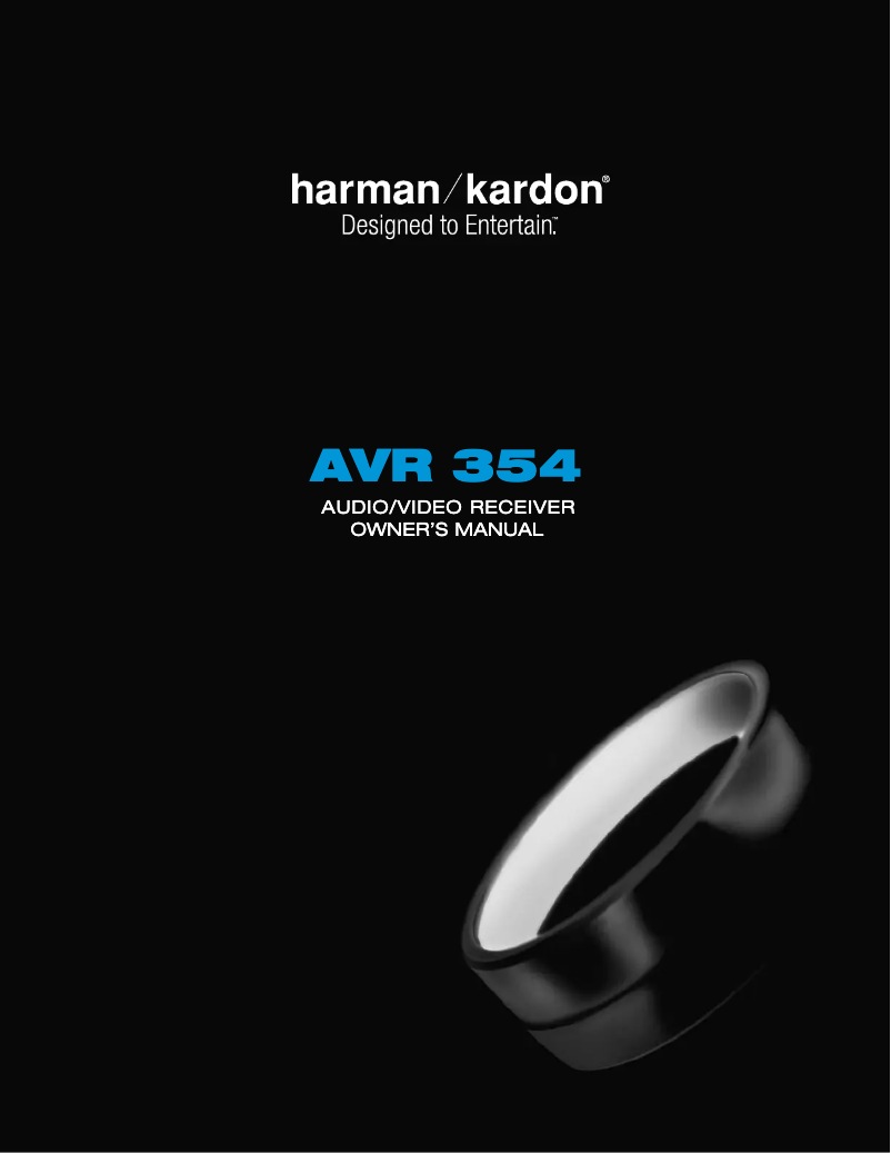 Page 1 de la notice Manuel utilisateur Harman Kardon AVR 354